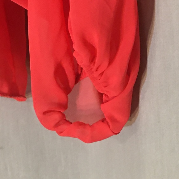 Tantrum Apparel Pink Long Sleeve cropped Top Sz M - Picture 7 of 8